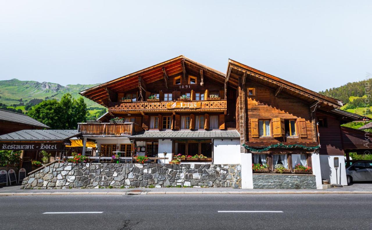 Hotel Restaurant Les Lilas Les Diablerets Exterior foto